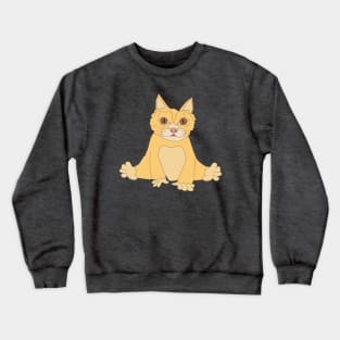 Funny yellow cat Crewneck Sweatshirt